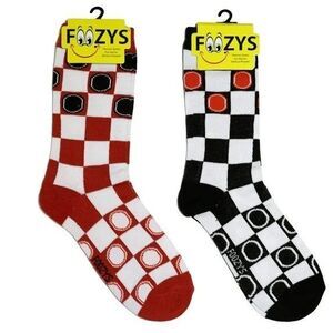 CHECKERS Game Board Womens Cozy Socks 2 PAIRS Nostalgic Play Family Night Gift